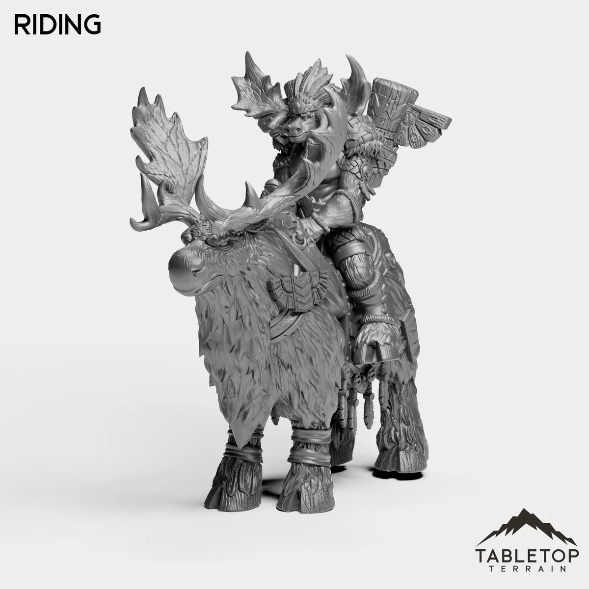 Tabletop Terrain Miniature Riding Mountain Minotaur Female