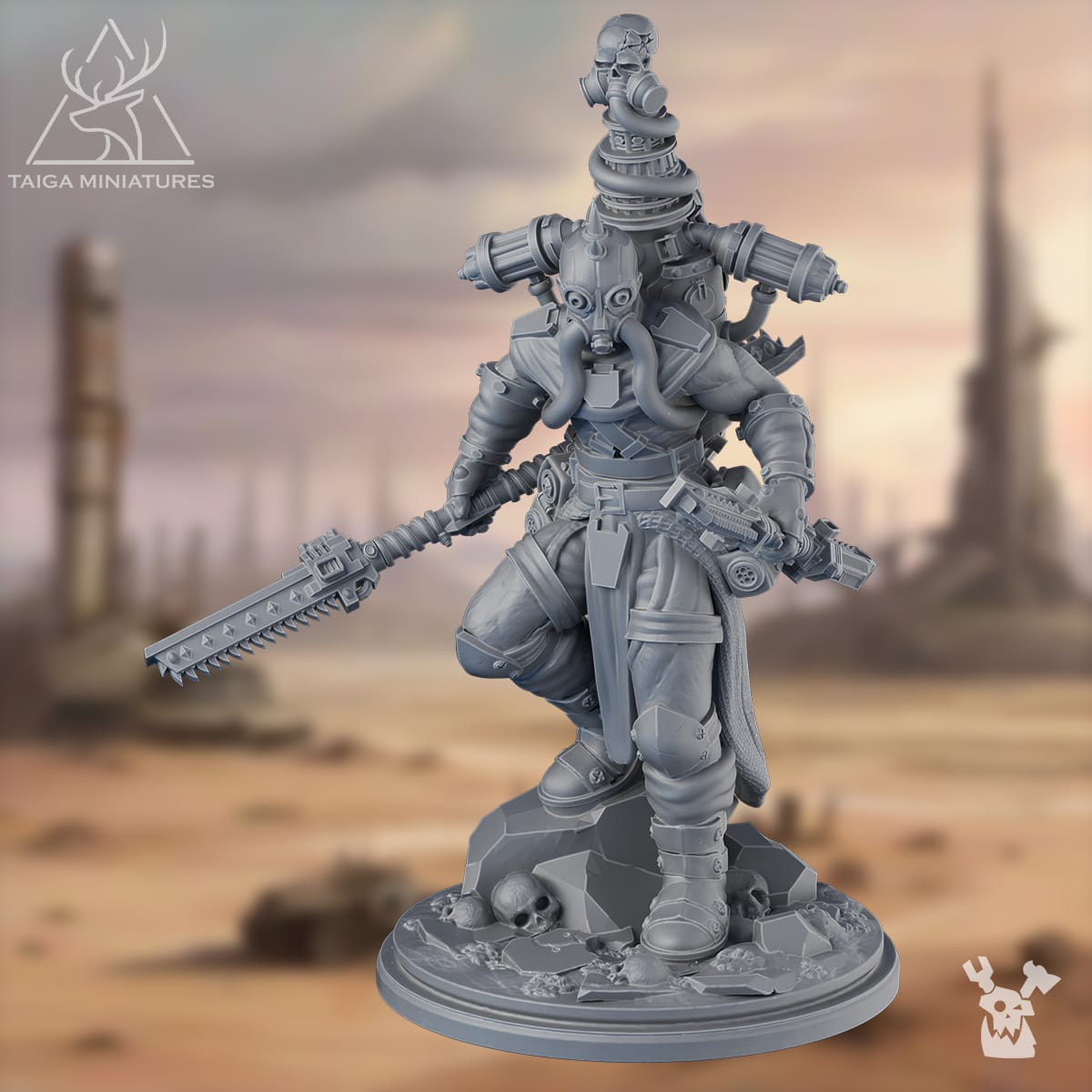 Tabletop Terrain Miniature Rock Head Wasteland Gang