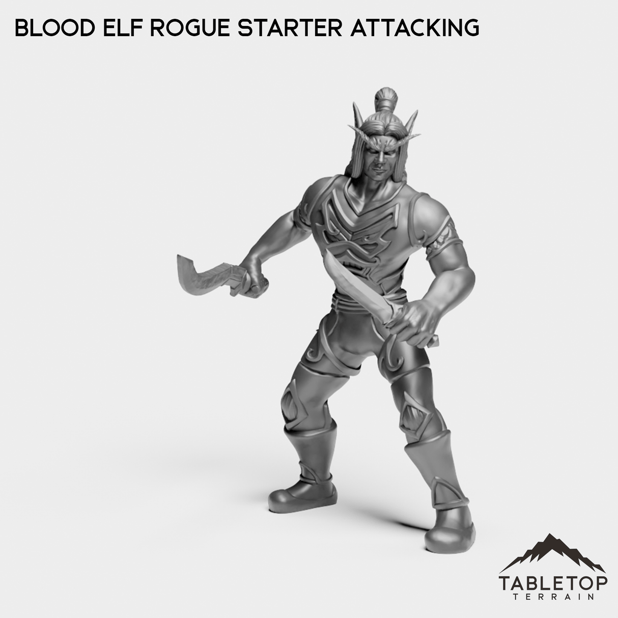 Tabletop Terrain Miniature Rogue Attacking Blood Elf Starters