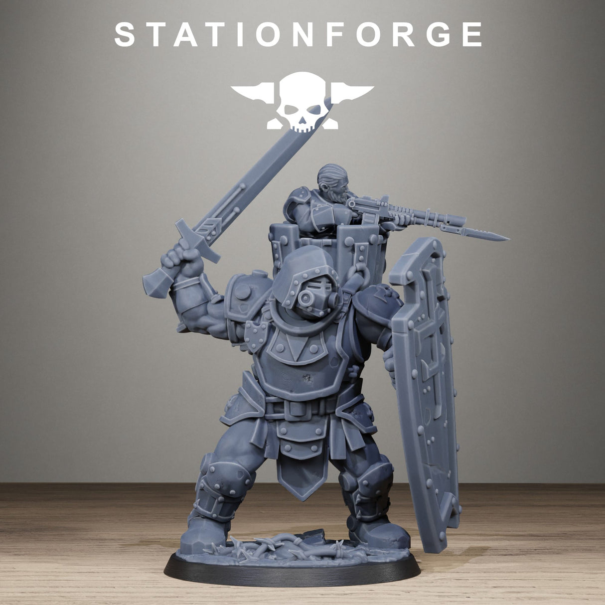 Tabletop Terrain Miniature RoyalGuard Shield Bearer