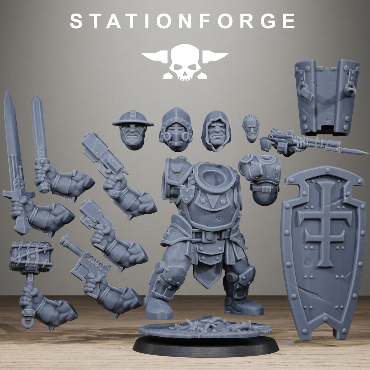Tabletop Terrain Miniature RoyalGuard Shield Bearer