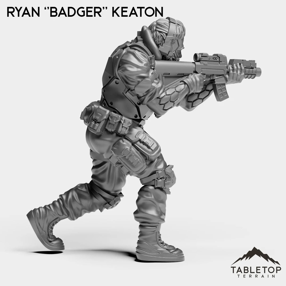 Tabletop Terrain Miniature Ryan ''Badger'' Keaton - Strike Team Omega & Almighty Friends