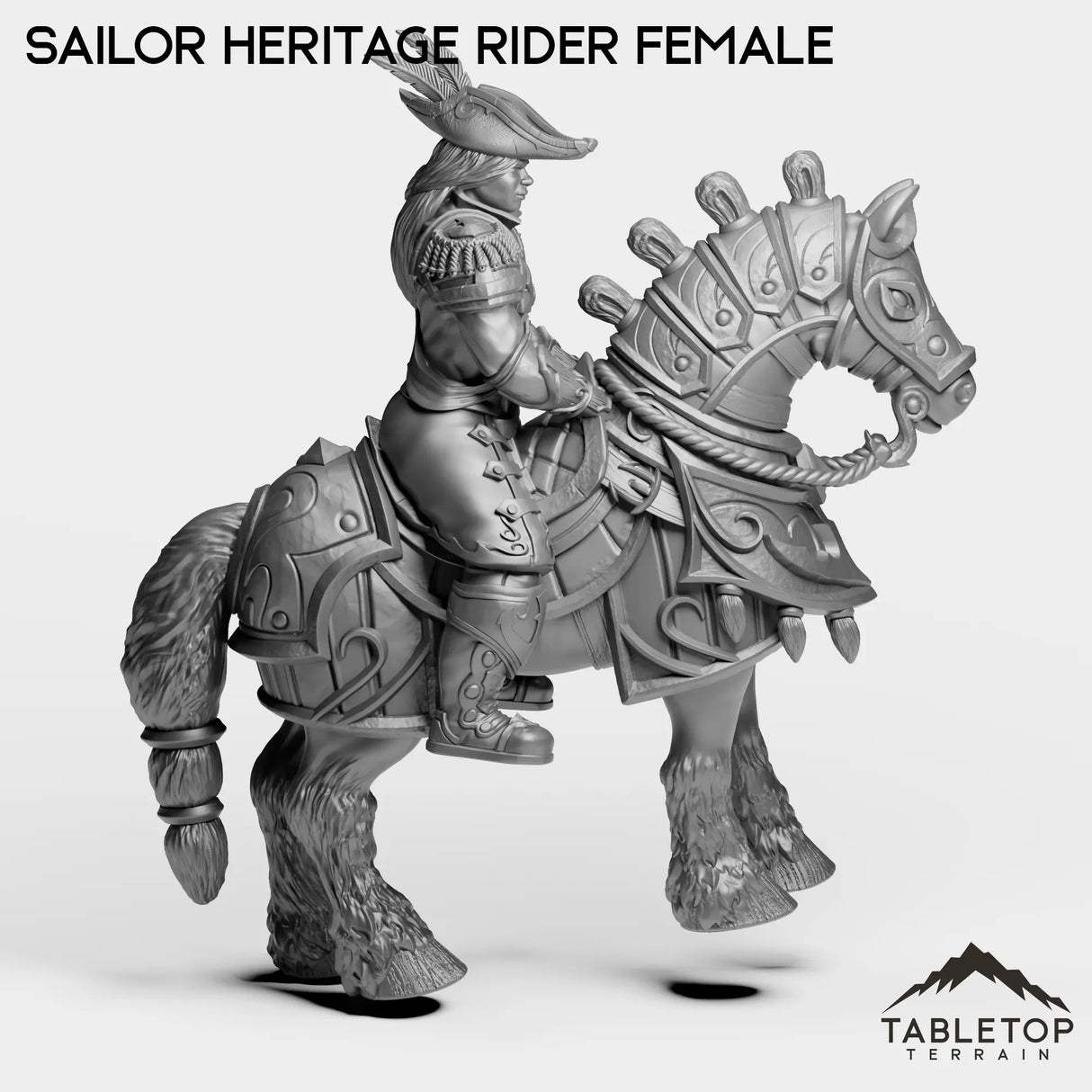 Tabletop Terrain Miniature Sailor Heritage Rider Female