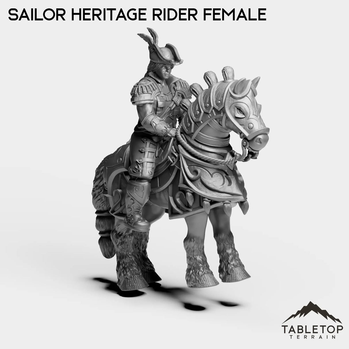 Tabletop Terrain Miniature Sailor Heritage Rider Female