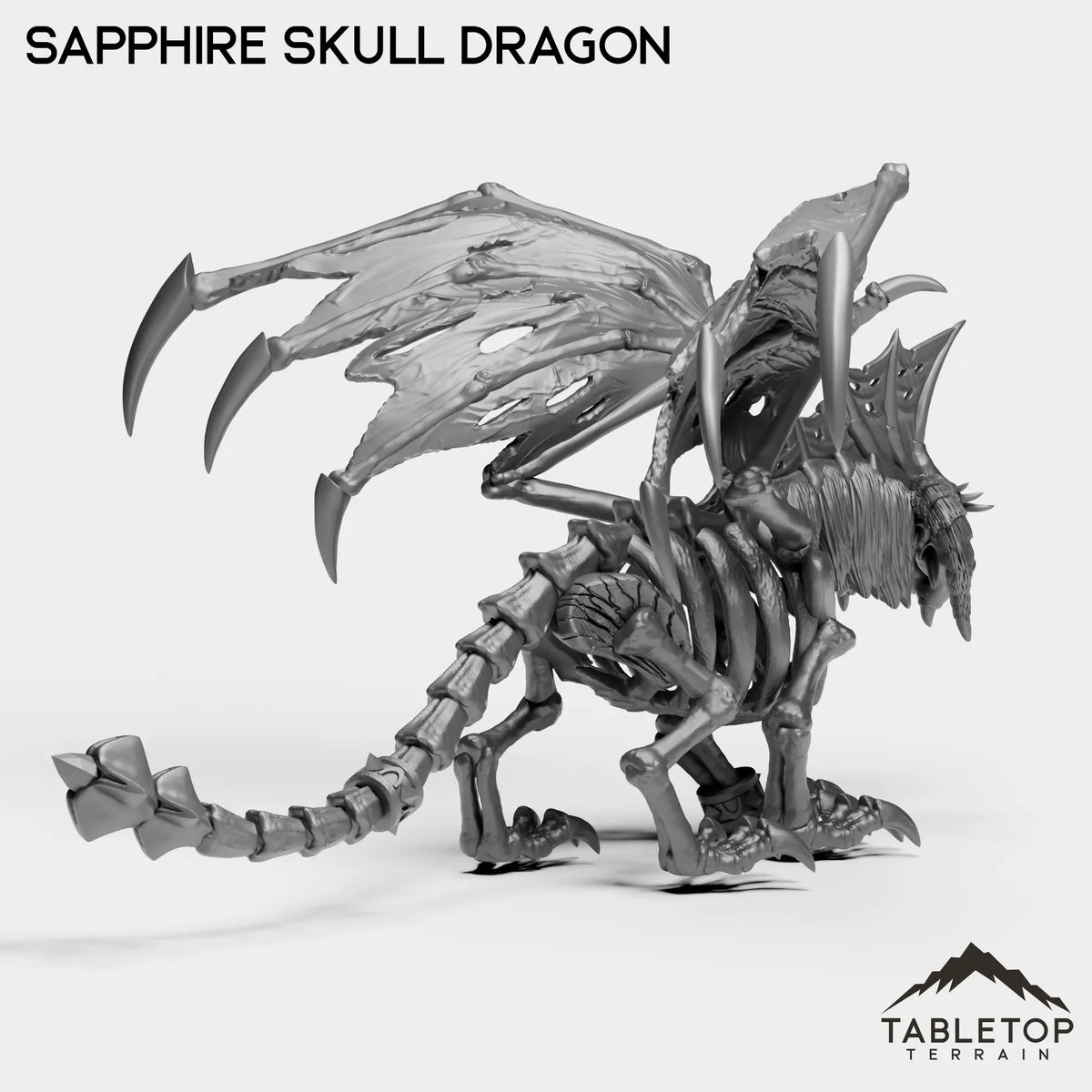 Tabletop Terrain Miniature Sapphire Skull Dragon