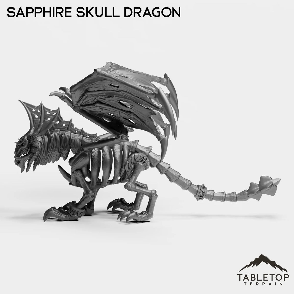 Tabletop Terrain Miniature Sapphire Skull Dragon