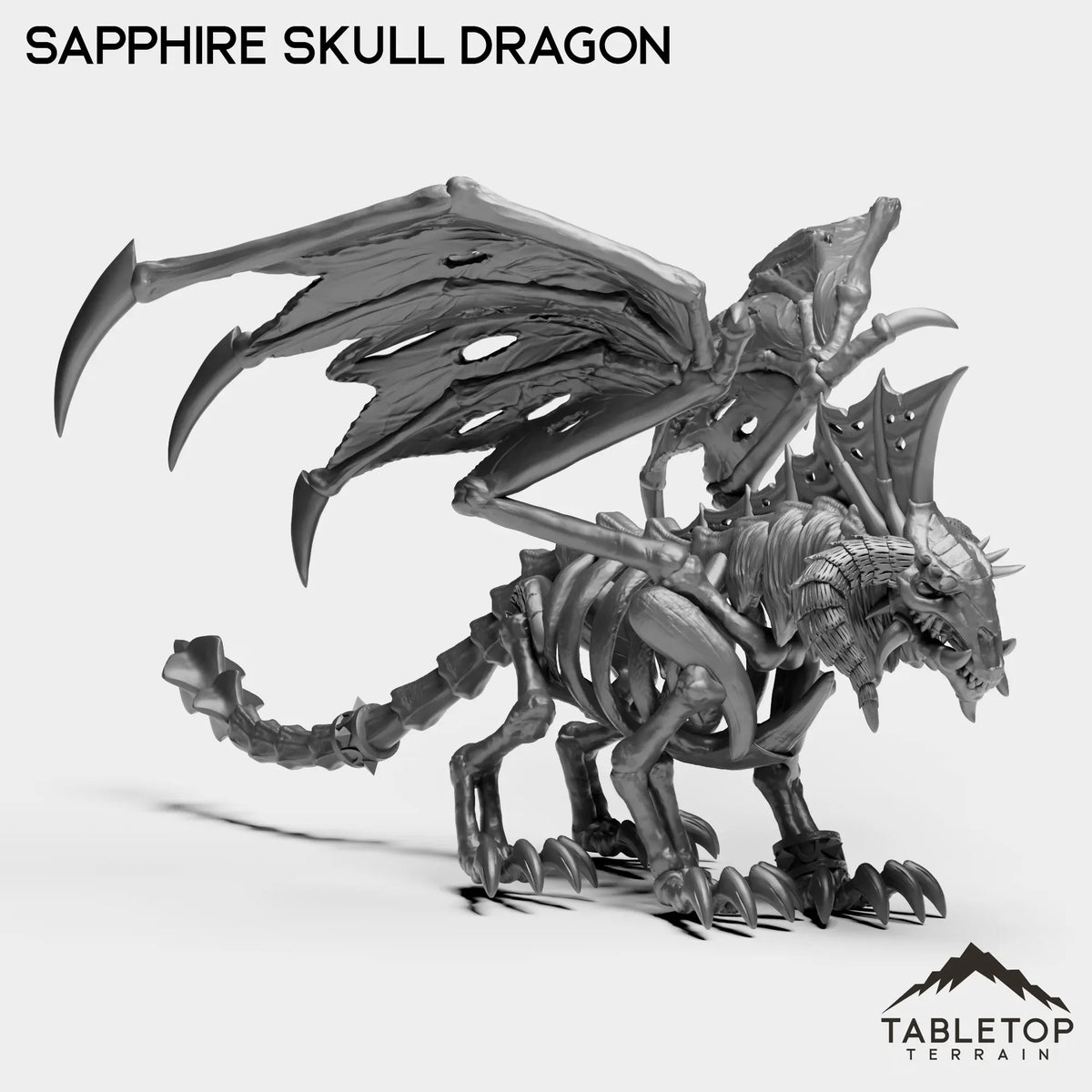 Tabletop Terrain Miniature Sapphire Skull Dragon