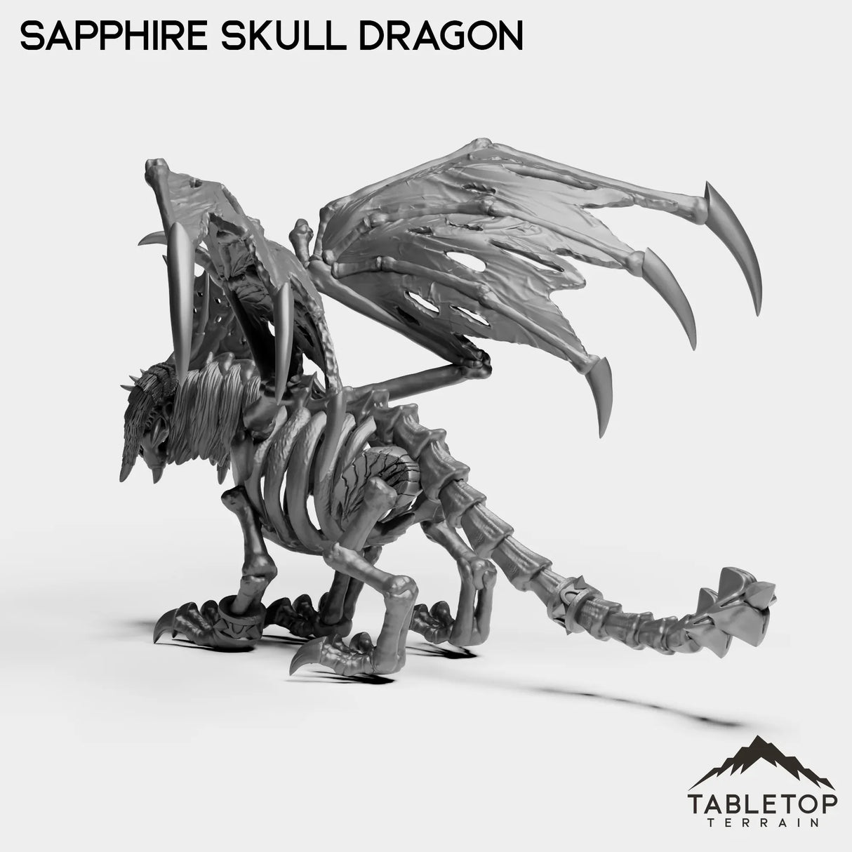 Tabletop Terrain Miniature Sapphire Skull Dragon