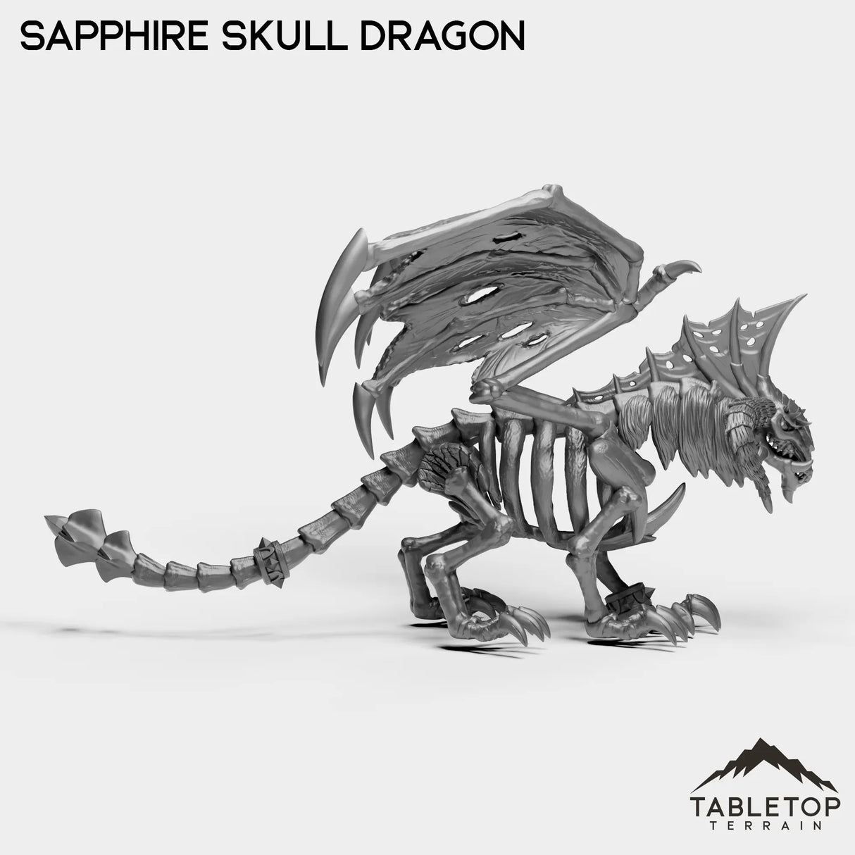 Tabletop Terrain Miniature Sapphire Skull Dragon