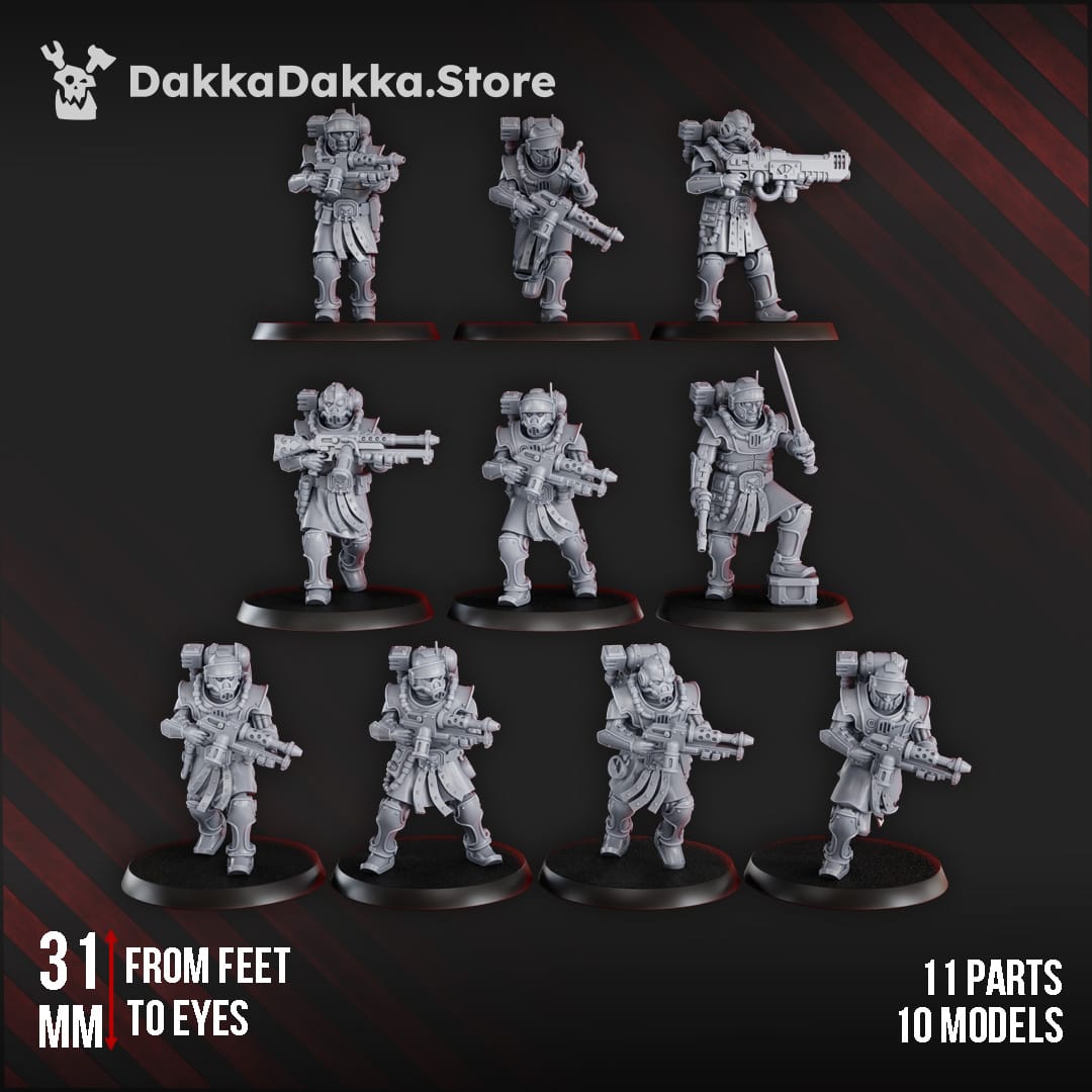 Tabletop Terrain Miniature Satellitum Mechguards Squad (x10)