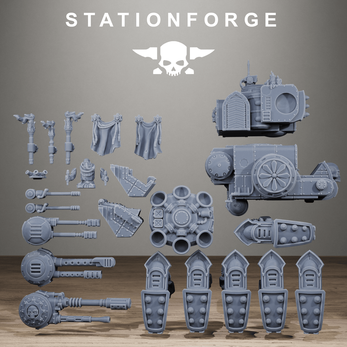 Tabletop Terrain Miniature Scavenger Tank Walker