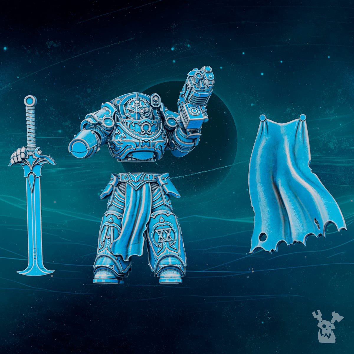 Tabletop Terrain Miniature Scylla Commander Banesword - Havoc Destroyer Armored Master of Scylla Legion 2.0