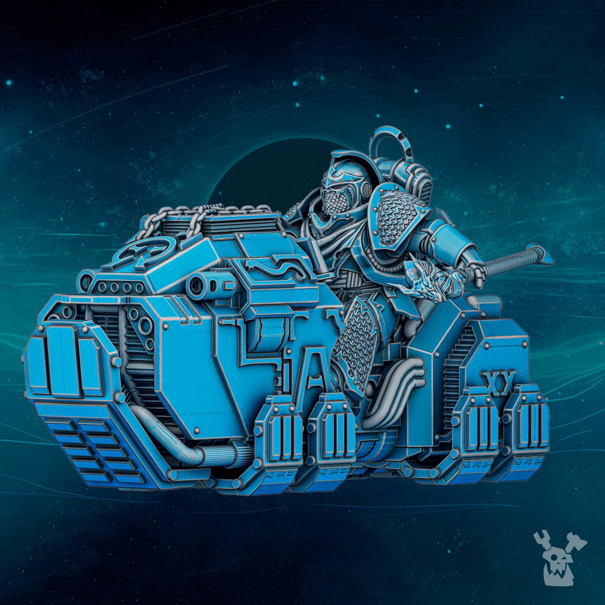 Tabletop Terrain Miniature Scylla Mage on Bike