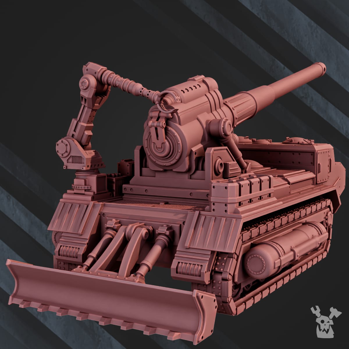 Tabletop Terrain Miniature Self-Propelled Artillery "Dead Flower"
