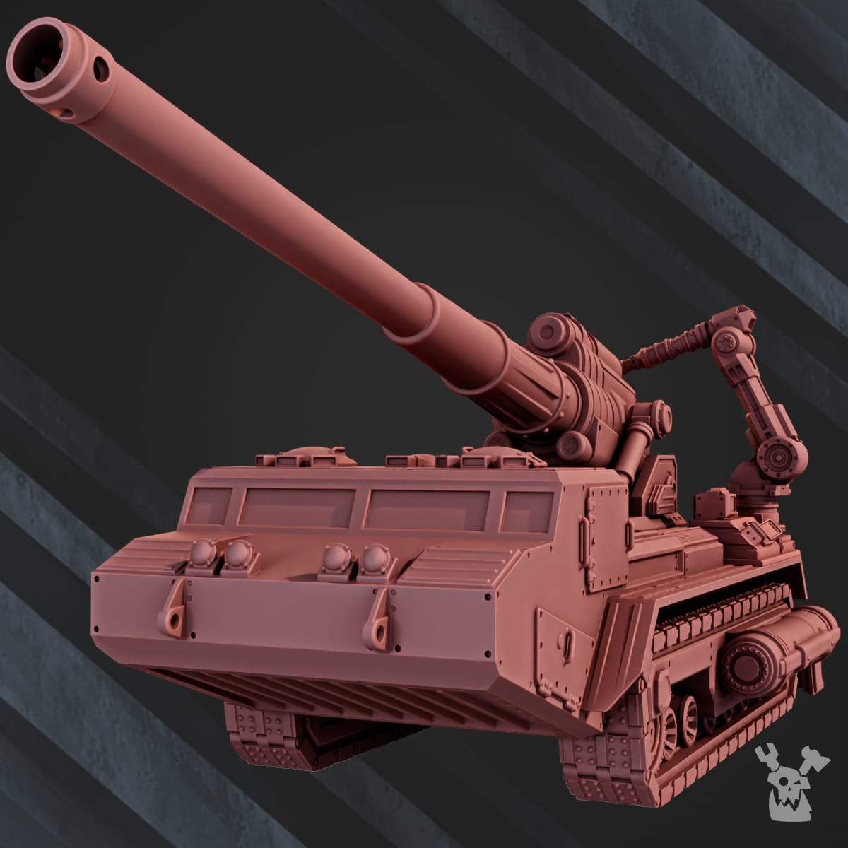 Tabletop Terrain Miniature Self-Propelled Artillery "Dead Flower"