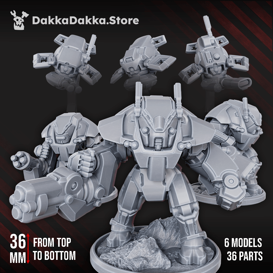 Tabletop Terrain Miniature Shadow Combat Suits