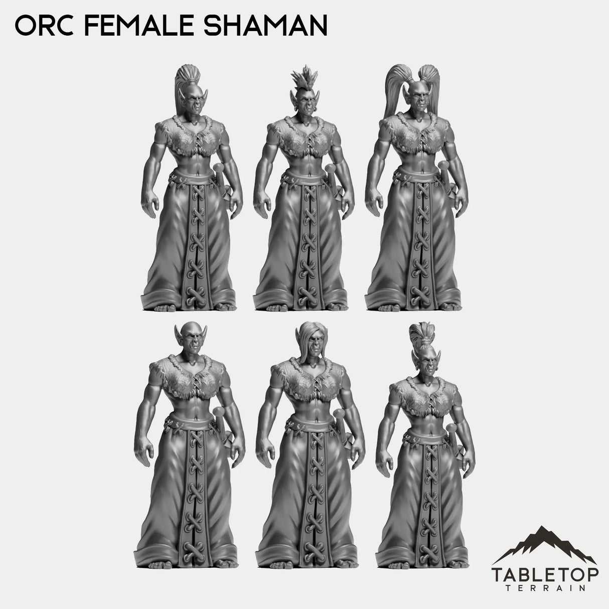 Tabletop Terrain Miniature Shaman Orc Female Starters
