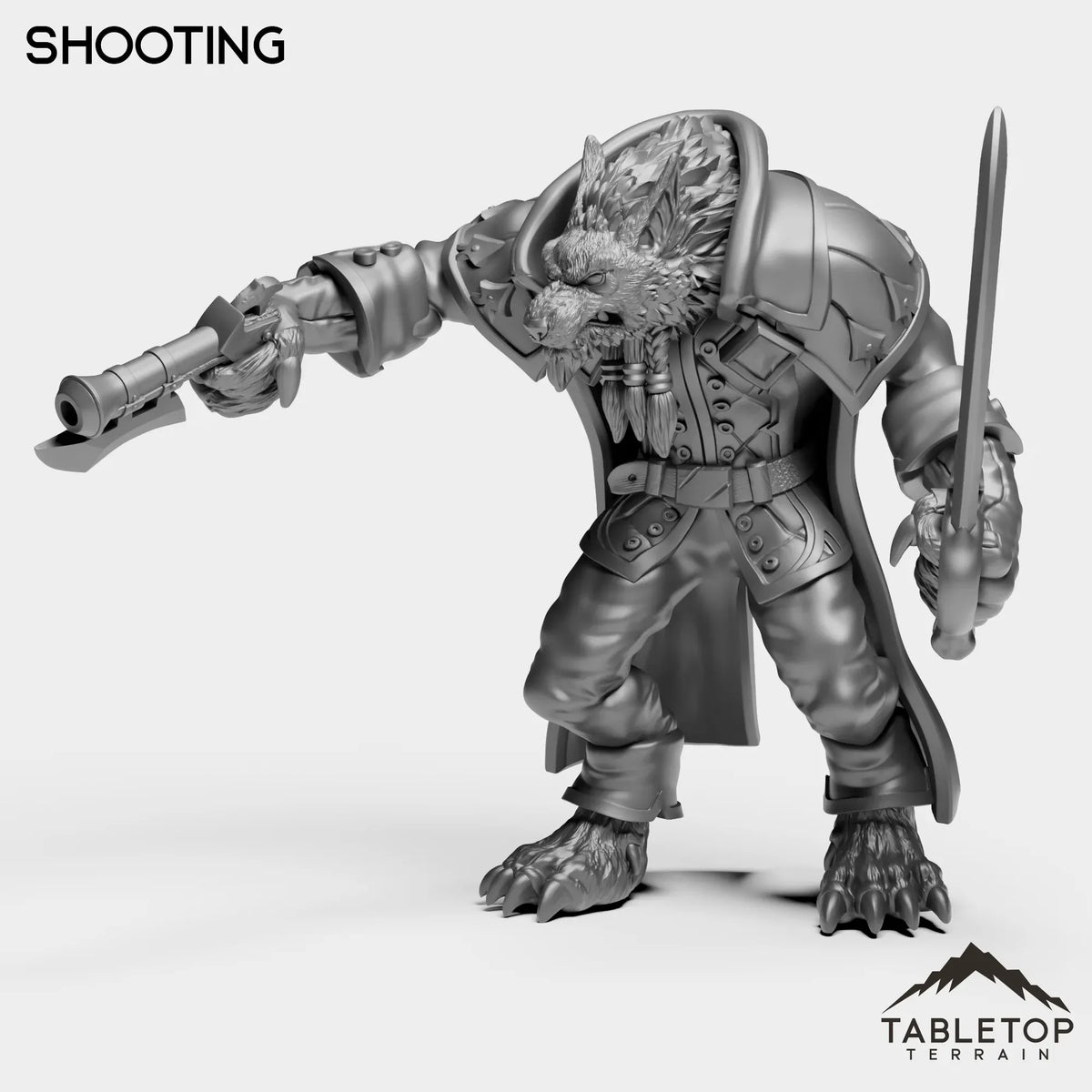 Tabletop Terrain Miniature Shooting Werewolf Feral King
