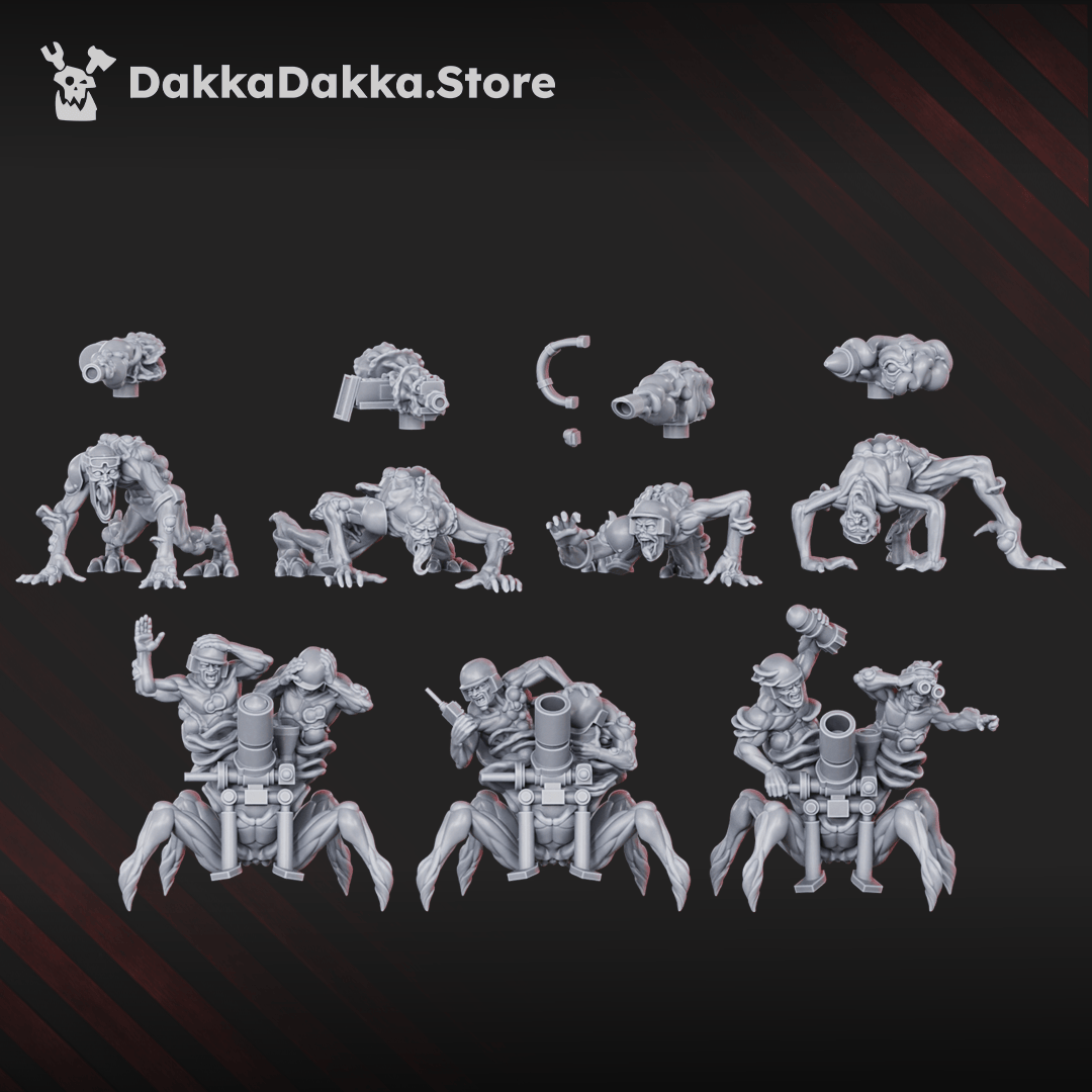 Tabletop Terrain Miniature Shroomspawn Weapons Crew Squad (x6)