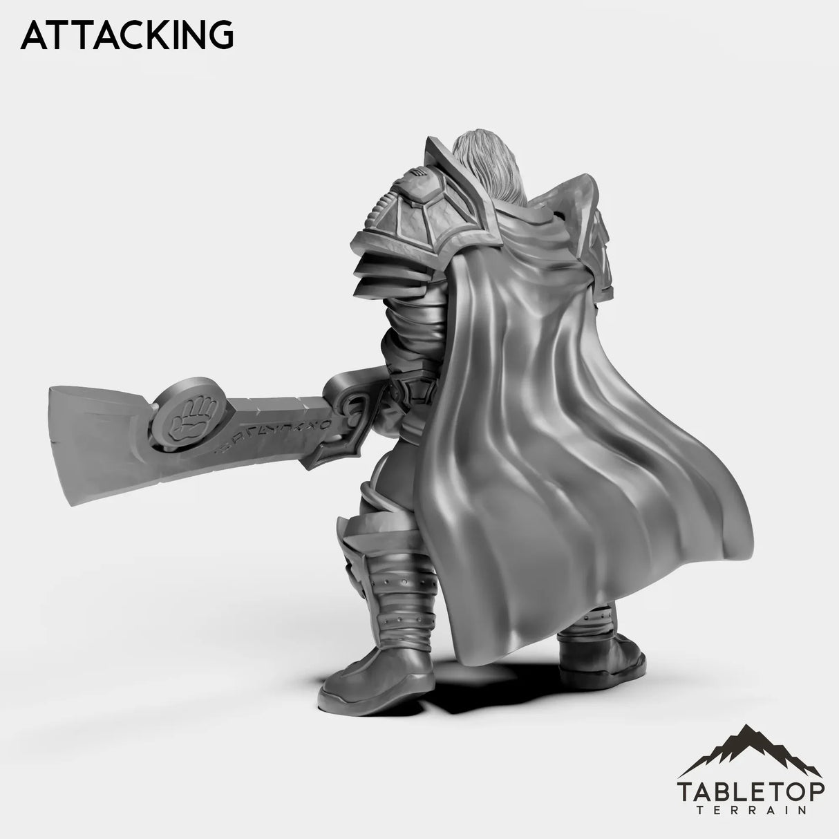 Tabletop Terrain Miniature Silver Paladin Crusader