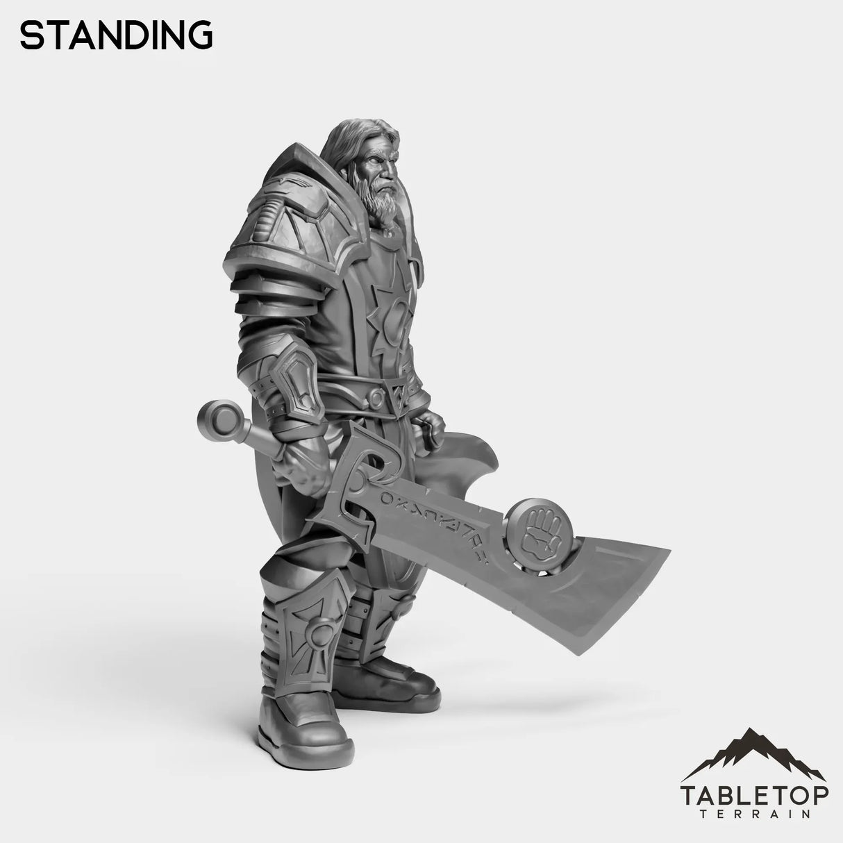 Tabletop Terrain Miniature Silver Paladin Crusader