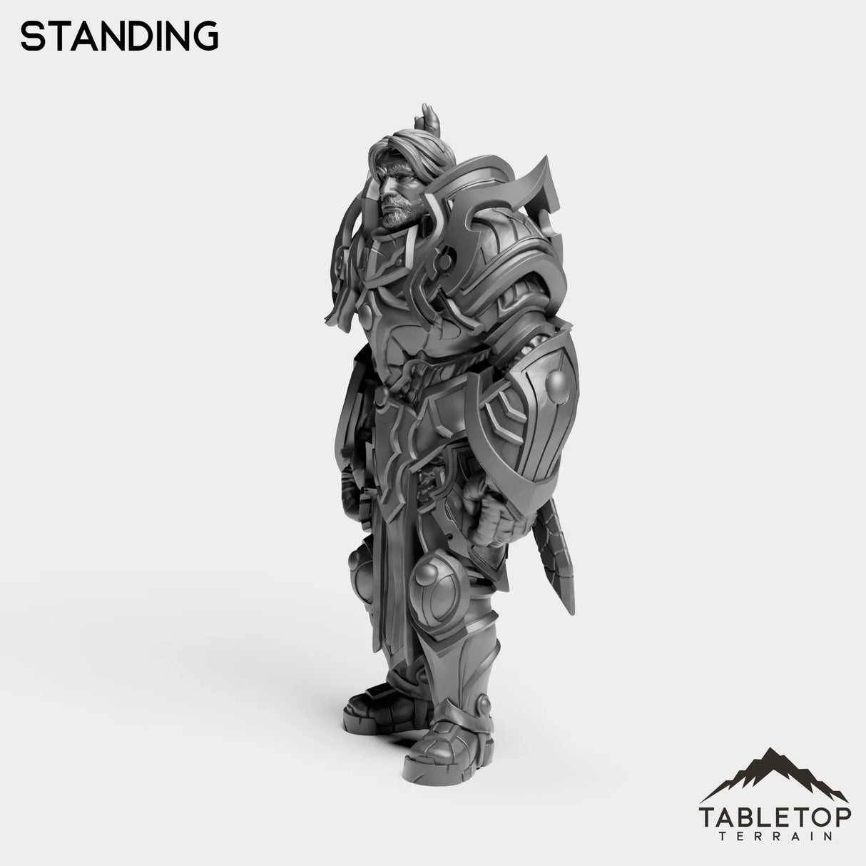 Tabletop Terrain Miniature Silver Paladin Exarch