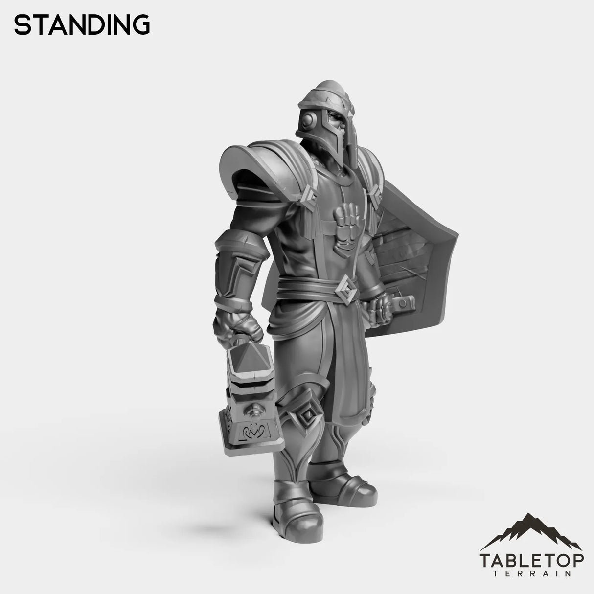 Tabletop Terrain Miniature Silver Paladin Knight