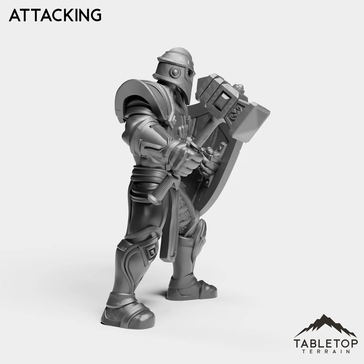 Tabletop Terrain Miniature Silver Paladin Knight