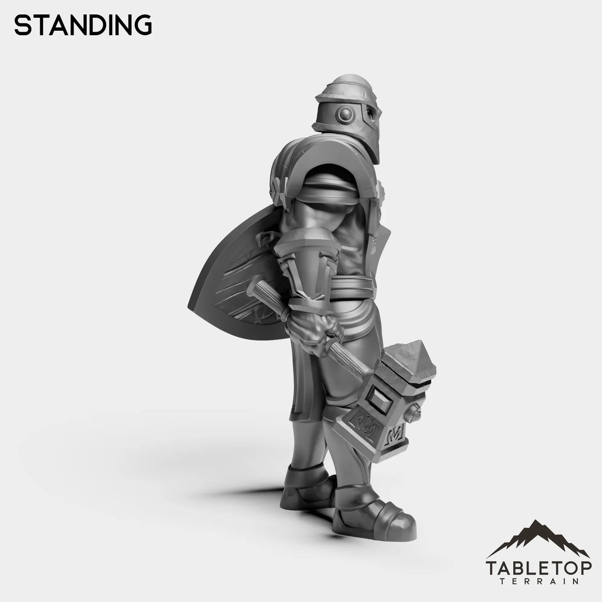 Tabletop Terrain Miniature Silver Paladin Knight