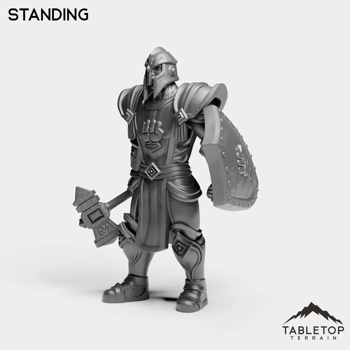 Tabletop Terrain Miniature Silver Paladin Knight