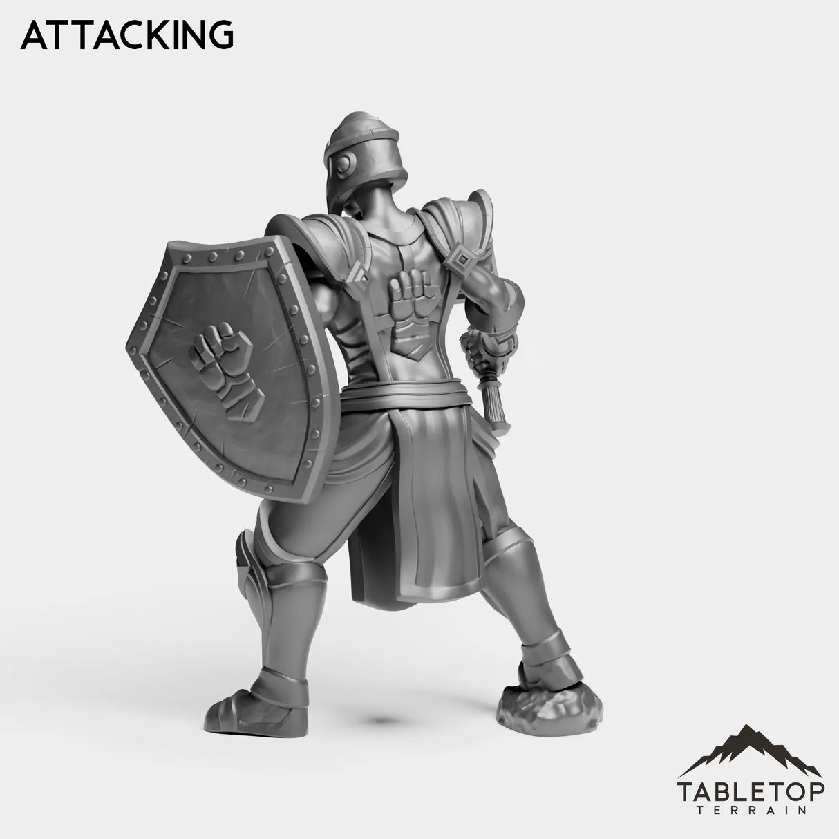 Tabletop Terrain Miniature Silver Paladin Knight Female