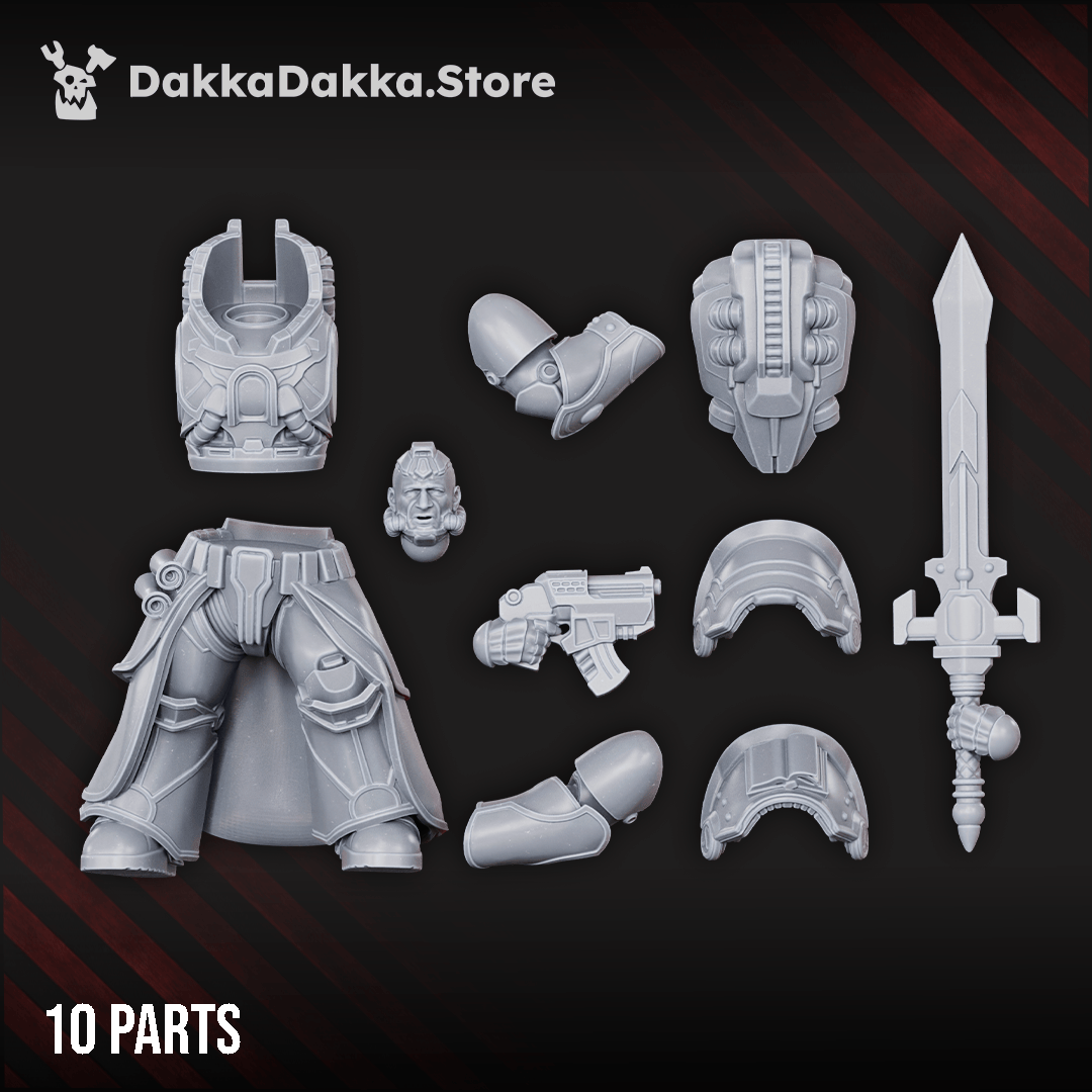 Tabletop Terrain Miniature Sir Laurence The Protector - Prime Armored Space Leader of Citadel Vanguard