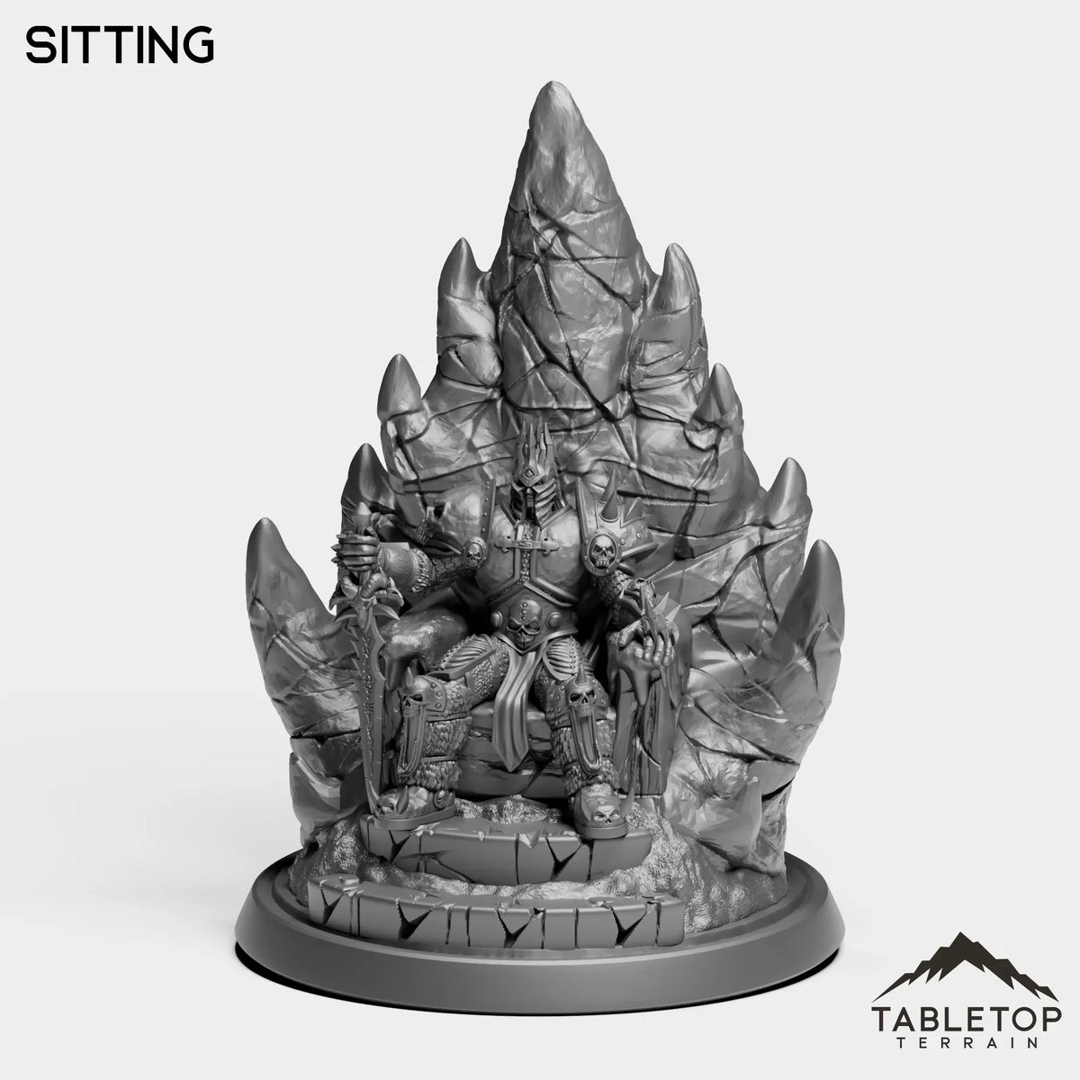 Tabletop Terrain Miniature Sitting Death King