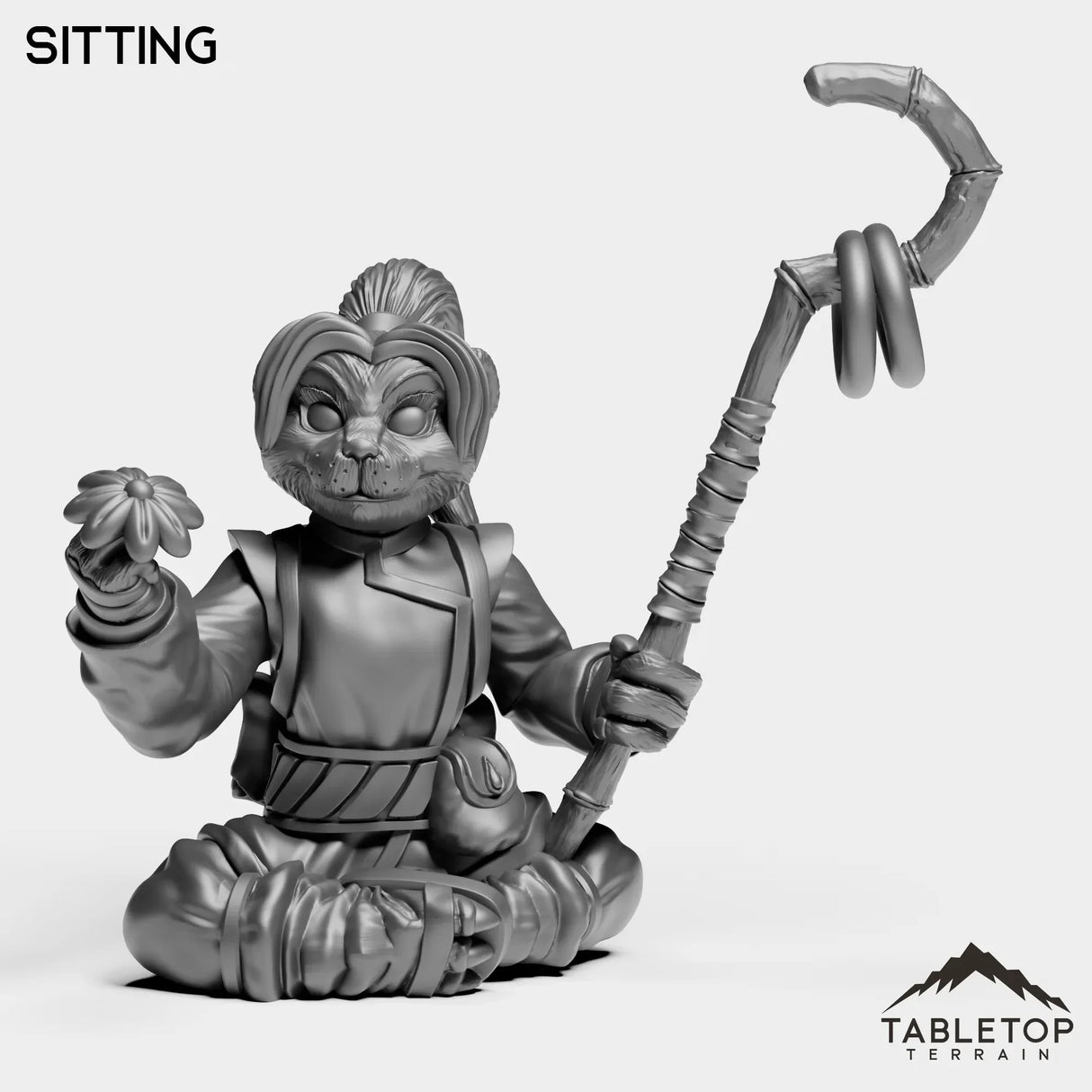 Tabletop Terrain Miniature Sitting Panda Girl