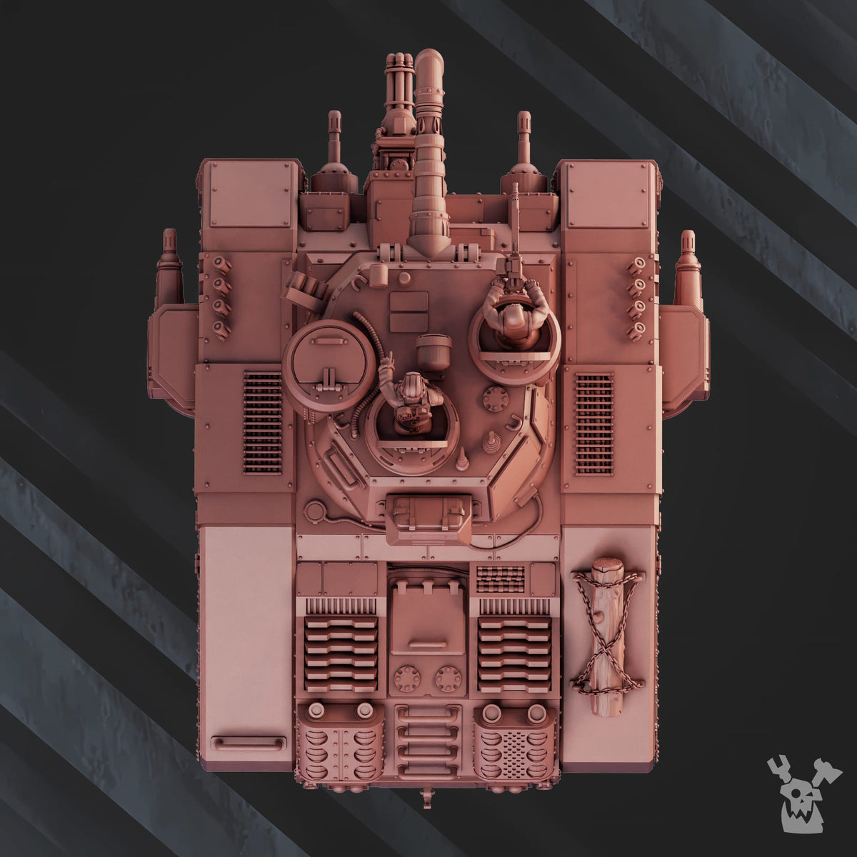 Tabletop Terrain Miniature "Snowstorm" Battle Tank S-77