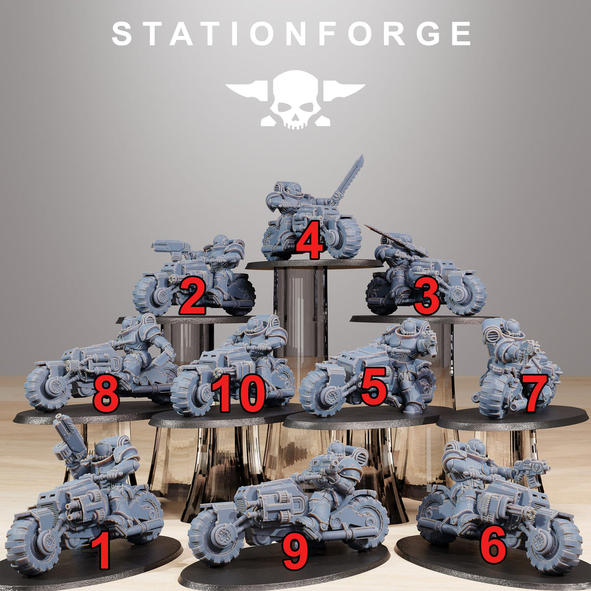 Tabletop Terrain Miniature Socratis Bikers