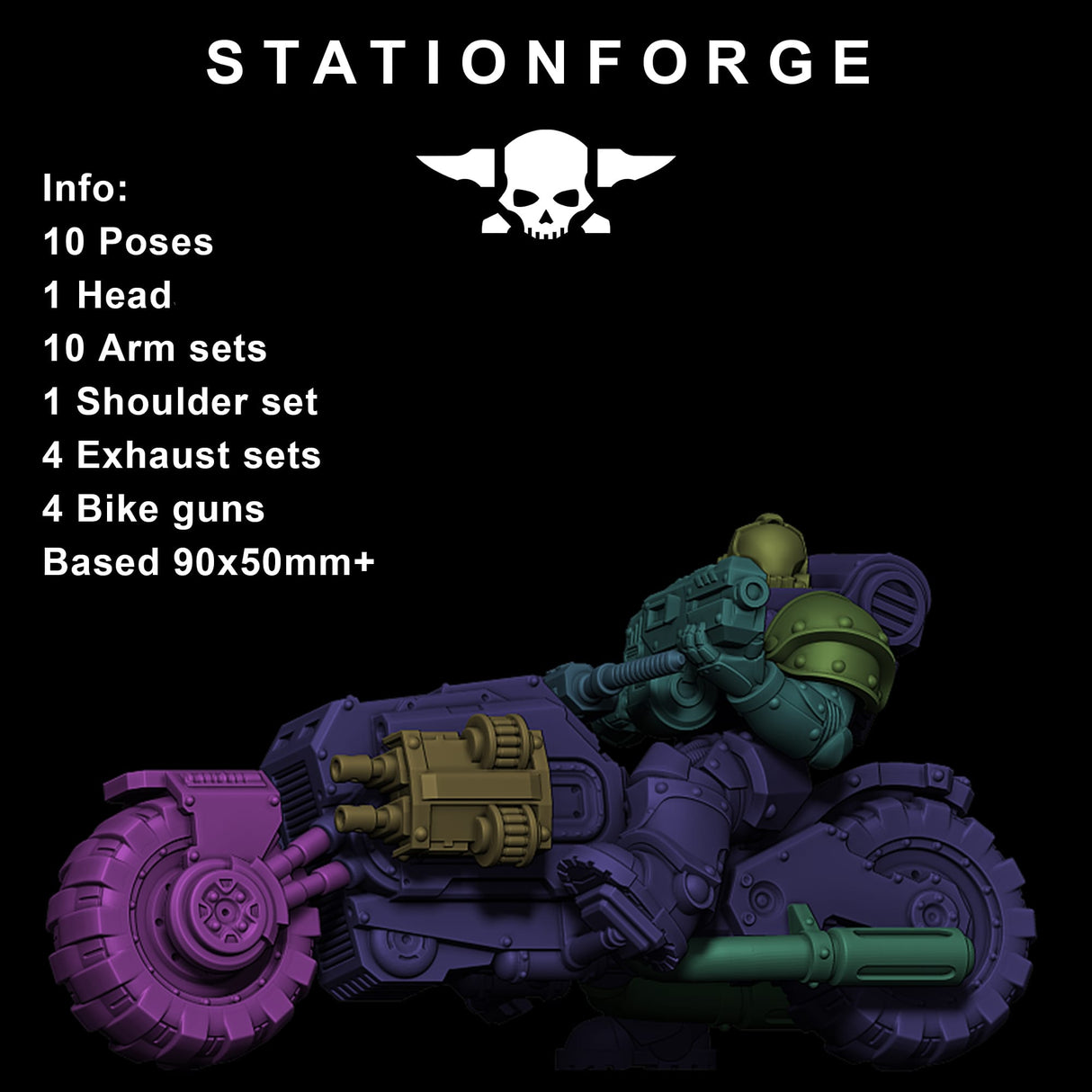 Tabletop Terrain Miniature Socratis Bikers