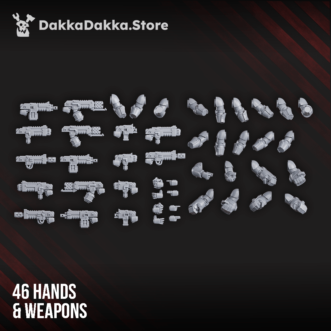 Tabletop Terrain Miniature Space Knights (build kit) - Prime Armored Battleline Squad