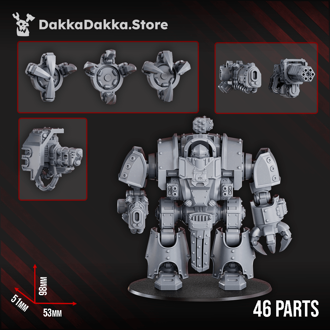Tabletop Terrain Miniature Space Knights Heavy Walker