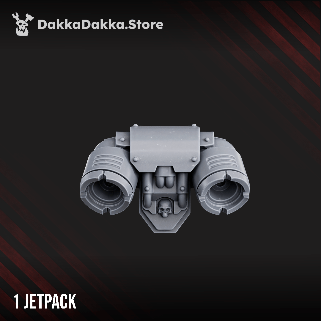 Tabletop Terrain Miniature Space Knights Storm Squad with Jetpacks (build kit) - Prime Armored Assault Unit