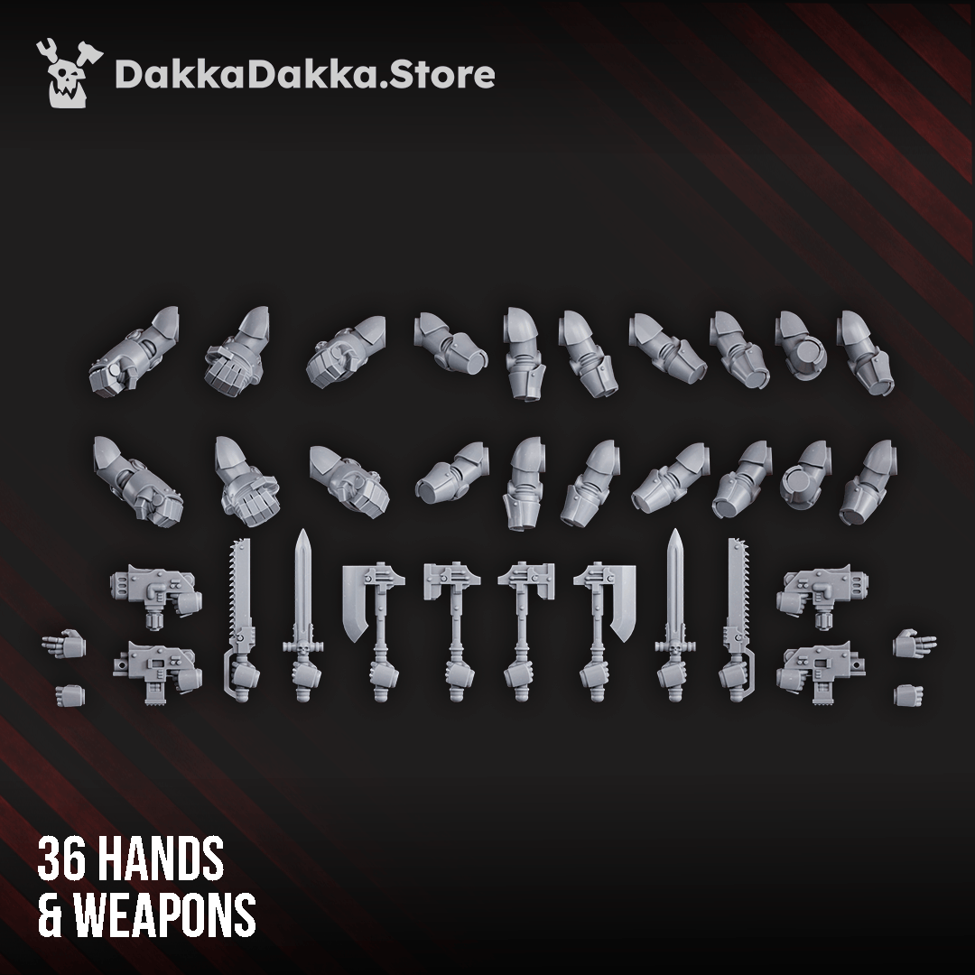 Tabletop Terrain Miniature Space Knights Storm Squad with Jetpacks (build kit) - Prime Armored Assault Unit