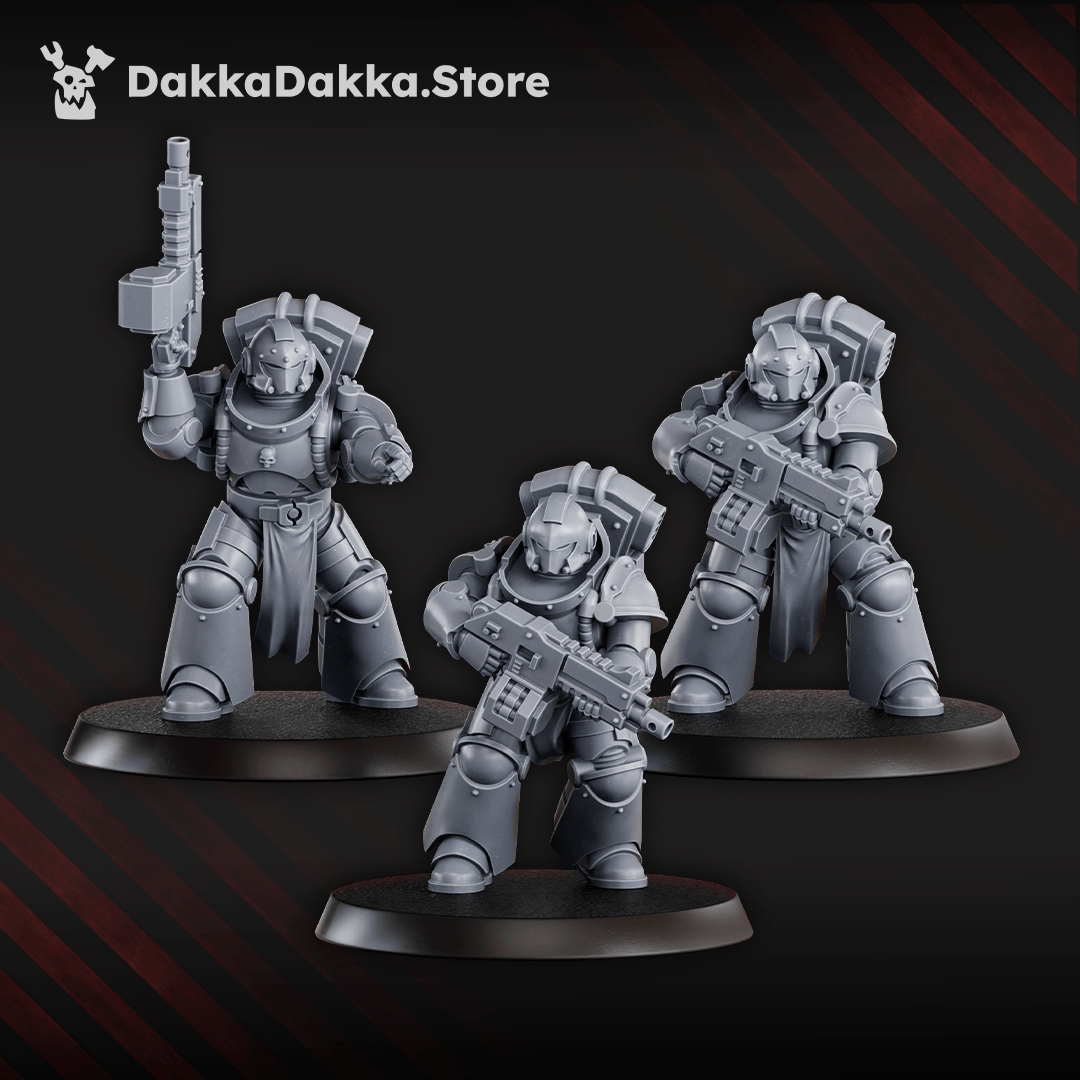 Tabletop Terrain Miniature Space Knights Tactical Squad (x10) - Prime Armored Battleline Unit
