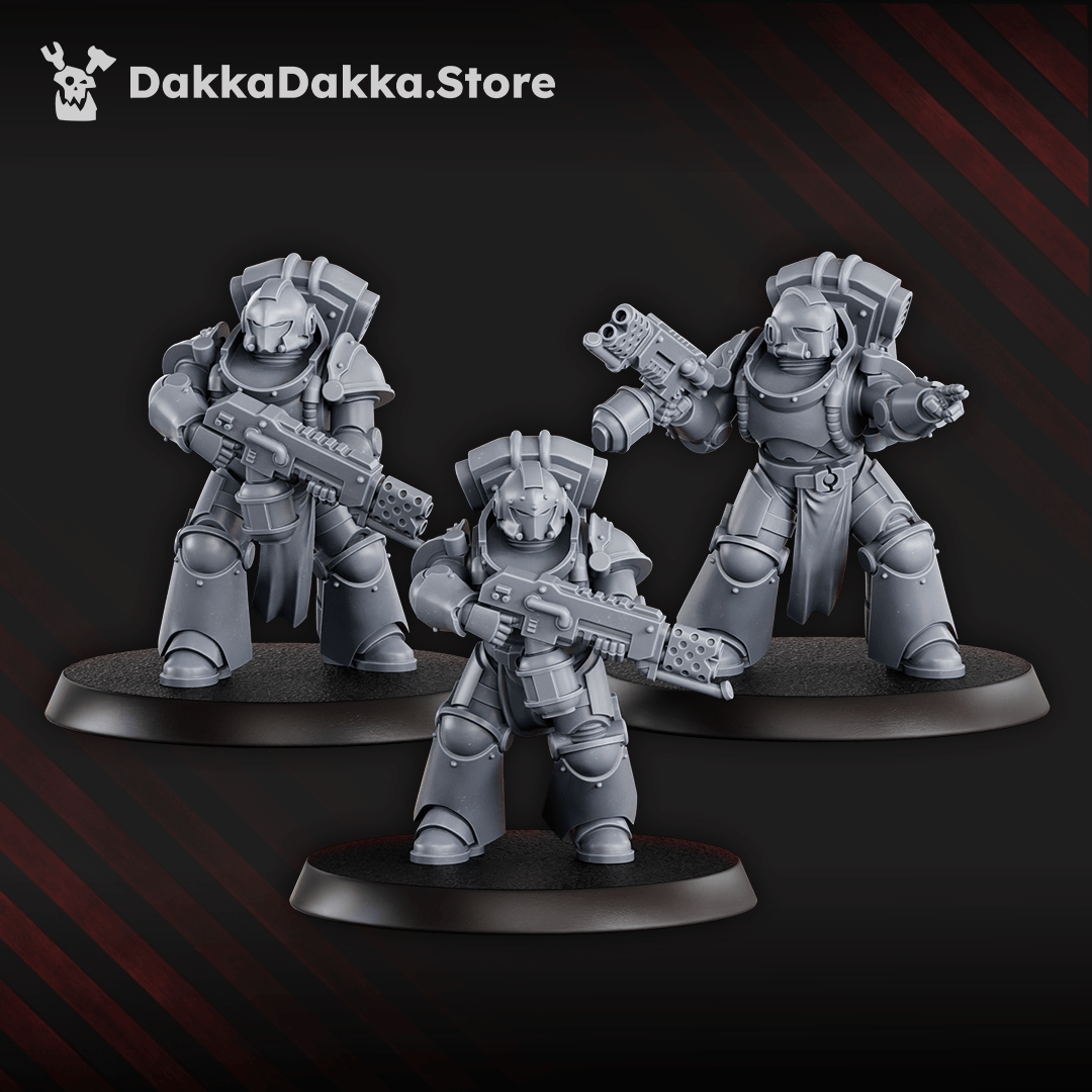 Tabletop Terrain Miniature Space Knights Team Ignitium (x10) - Prime Armored Fire Squad