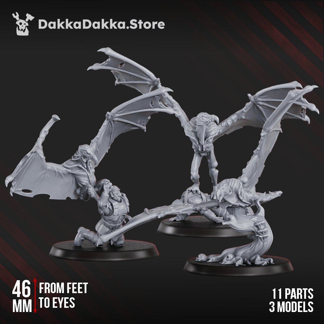 Tabletop Terrain Miniature Sporehawks Squad (x3)