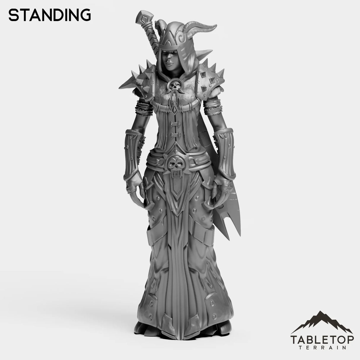 Tabletop Terrain Miniature Standing DK Exiled Female