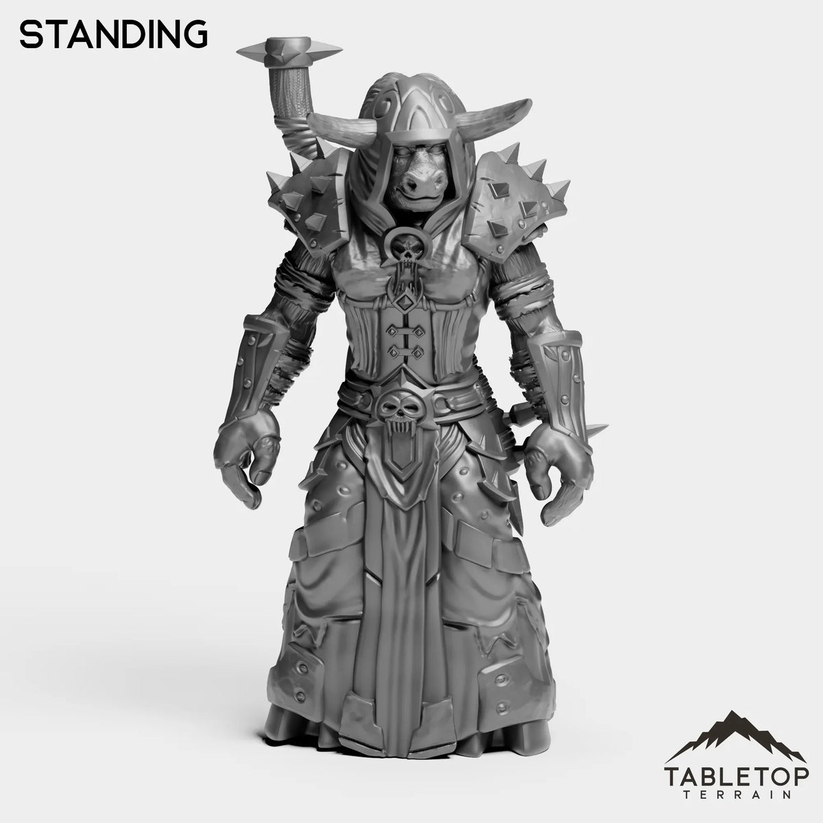 Tabletop Terrain Miniature Standing DK Minotaur Female