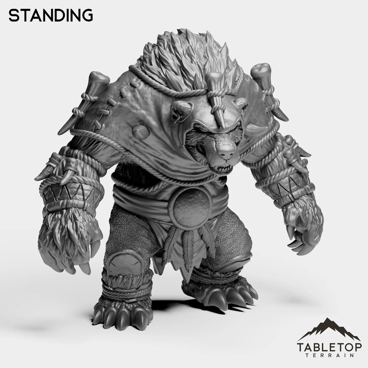 Tabletop Terrain Miniature Standing Furbolg Shaman Leader