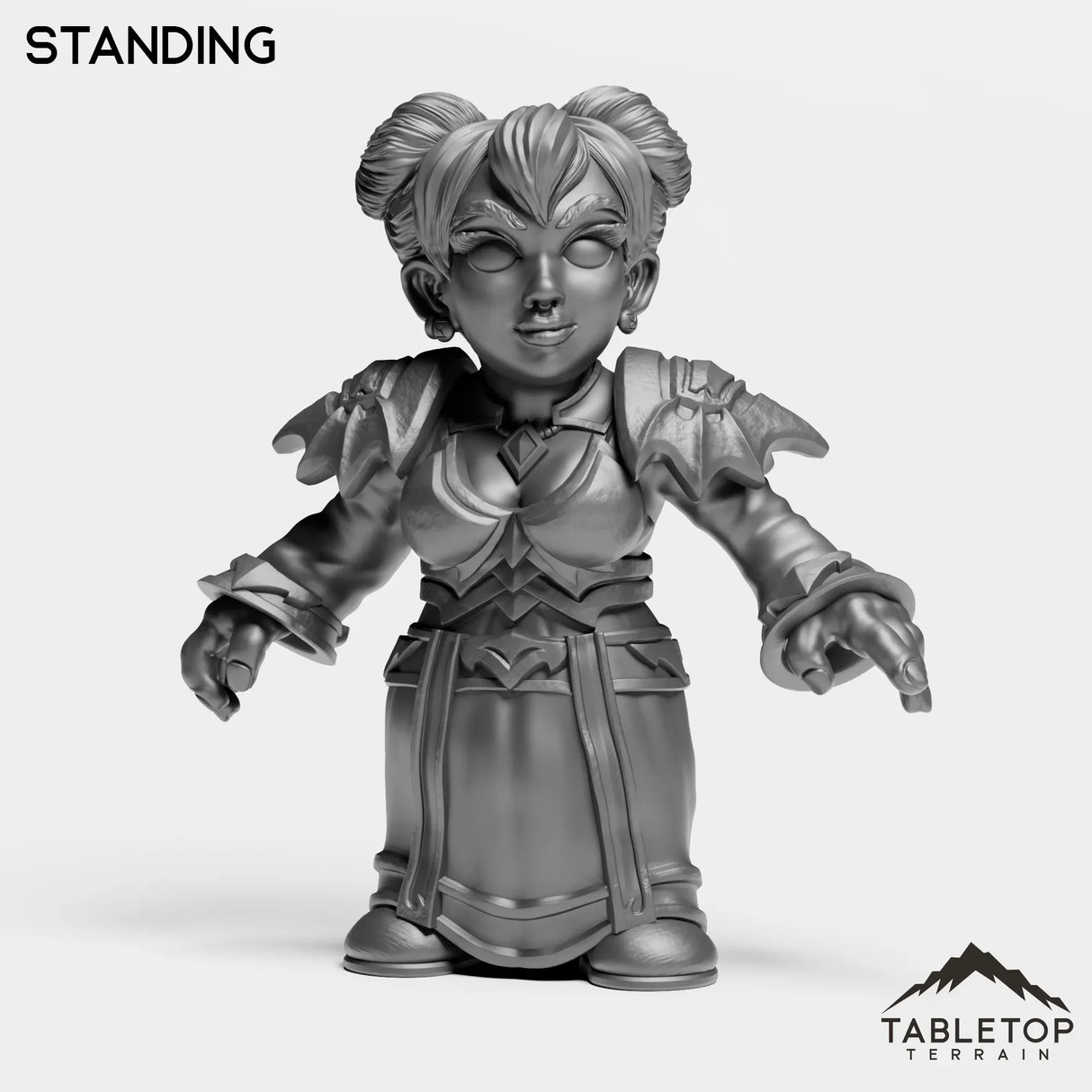 Tabletop Terrain Miniature Standing Gnome Timekeeper