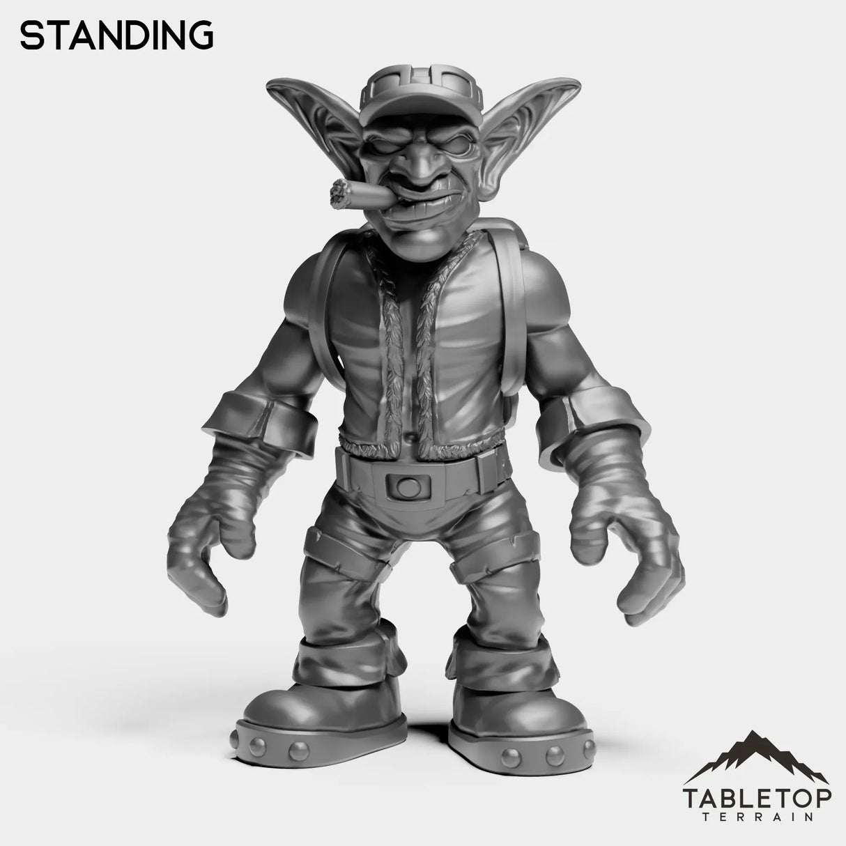 Tabletop Terrain Miniature Standing Goblin Leader