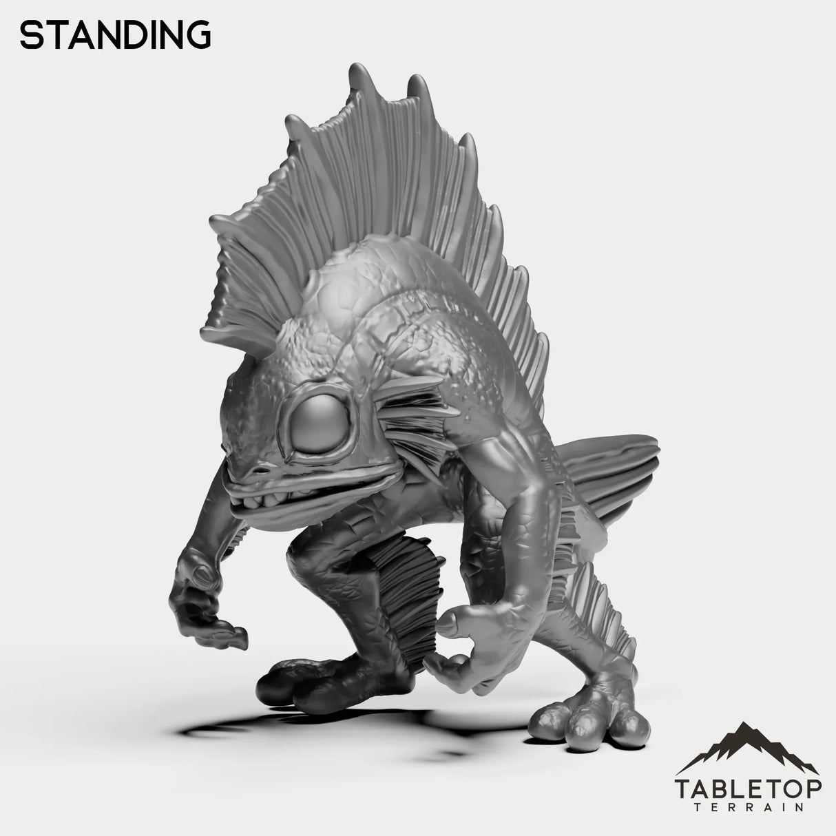 Tabletop Terrain Miniature Standing Murlocs with Fins